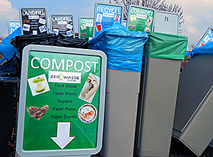 Multi-bin recycling is a key to zero-waste strategies.