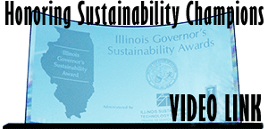 the illinois governor's sustainability award trophy
